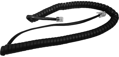 The VoIP Lounge Replacement 9 Ft Black Handset Curly Cord for Yealink SIP Phone: T40P T41P T32G T38G T40G T42G T46G T48G T41S T42S T46S T48S T52S T54S