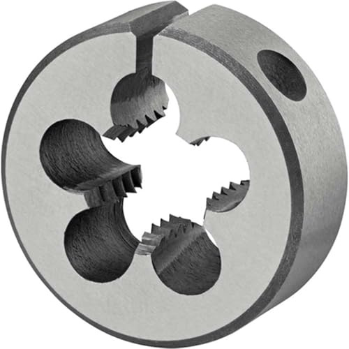 Dormer F300M18X1.1/2 Series F300 HSS Adjustable Split Hand Die, Bright Finish, M18 x 2.50mm x 1/2