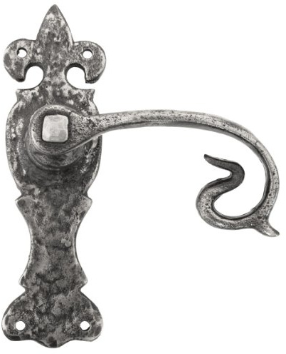 From the Anvil Natural Textured Curly Lever Latch Set