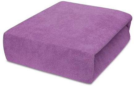 Best for Kids Spannbettlaken Spannbetttuch 100% Baumwolle Jersey in 22 Farben und 9 Größen (90x180, Violett)