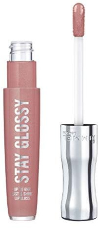 Rimmel Stay Glossy Lip Gloss - Non-Sticky and Lightweight Formula for Lip Color and Shine - 130 Blushing Belgraves, .18oz
