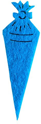 Petra's Bastel News 50 x Schultüte 80mm (Filz, türkis), 8cm