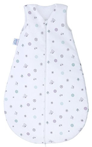 Julius Zöllner Baby Sommerschlafsack aus 100% Baumwolle, Größe 90, Standard 100 by OEKO-TEX, made in Germany, Happy Animals mint