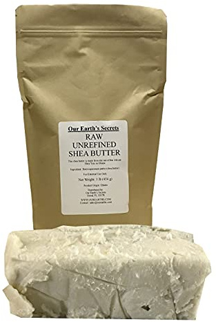 Our Earth's Secrets Ivory Raw Unrefined Shea Butter Top Grade, 1 Pound