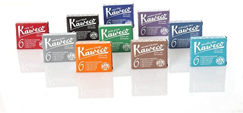 Kaweco Tintenpatronen kurz, 10 versch. Farben, 10 x 6 Patronen