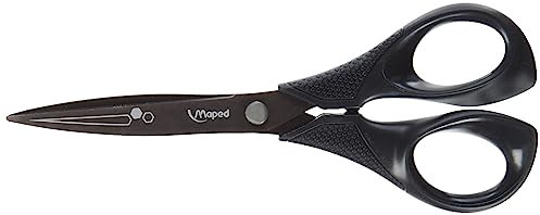 Maped M684110 - Schere Titanium, 17 cm, asymmetrisch, schwarz