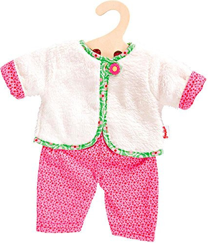 Heless 1625 - Bekleidungs-Set für Puppen im Blumi-Design, 2 teilig mit Wendejacke und Hose, Größe 28 - 35 cm