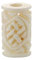 NKlaus Haarschmuck Bartperle SILA Knotenmuster Knochen Lockenperle 6425