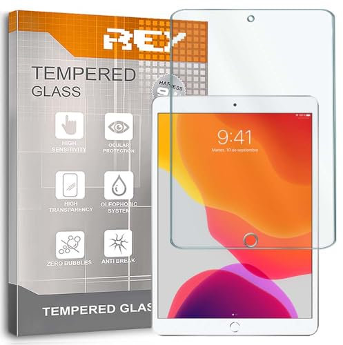 REY Protector de Pantalla para iPad 9.7 (2018) / iPad 5 Air/iPad Air 2 / iPad Pro 9.7 / iPad 9.7 (2017), Cristal Vidrio Templado Premium