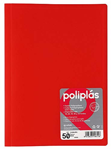 Grafoplas – Ordner, Foliogröße, Einband aus Polypropylen Folio rot