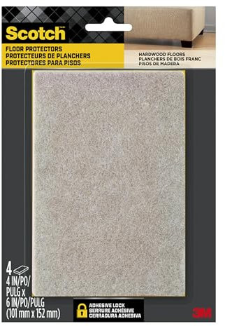 Scotch SP840 Felt Furniture Pads, Beige, 4 in x 6 in