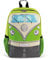 BRISA VW Collection - Volkswagen Kleiner Wander-Rucksack-Tages-Uni-Rucksack im T1 Bulli Bus Design (15l/Klein/Bus Front/Grün)
