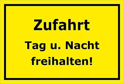 Melis-Folienwerkstatt Schild - Zufahrt freihalten - 30x20cm | 3mm Aluverbund – S00065-184-C -20 VAR