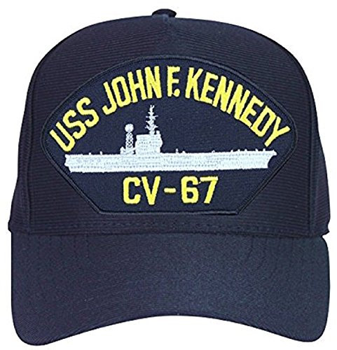 USS John F. Kennedy CV-67 Baseball Cap Navy Blue Made in USA, Marineblau, Einheitsgröße