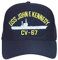 USS John F. Kennedy CV-67 Baseball Cap Navy Blue Made in USA, Marineblau, Einheitsgröße