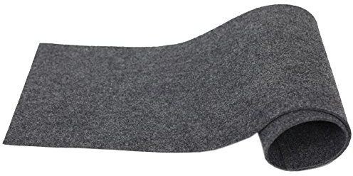 Filz-Kult, Filz Tischläufer, Tischband, schlicht und edel, Farbe nach Wahl, 30cm x 1,20m, grau-meliert