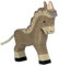 cama24com Esel klein Bauernhof Holzfigur Holzspielzeug von Holztiger mit Palandi® Sticker