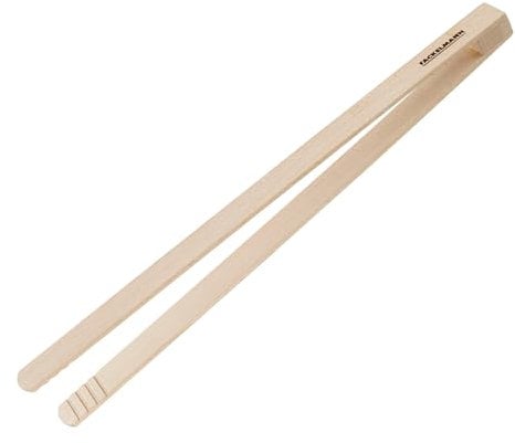 Fackelmann Holzzange Fair 45cm aus Buche, Holz, beige, 45 x 2.7 x 6 cm