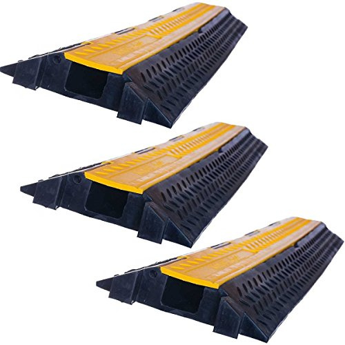 1 Kanal Kabelbrücke Kabelschutz PRO / 30° Bogen/Endstücke/Schlauchbrücke Kabelkanal für PKW & LKW (3 Geraden)