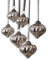 Loberon Weihnachtsschmuck Set Lauranne | Weihnachtsdeko Christbaumschmuck | Weihnachtskugeln Glas | Unterschiedliche Größen | 6 Stück, antiksilber