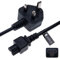 UK Mains AC 3 Pin Power Cord C5 Cable for HP, Acer, Lenovo, Sony, Vaio, Delta, Toshiba, Dell Inspiron 5000 / Latitude CPTV / C600, Inspiron 3900/7500, Samsung Chromebook/LG TV 49LF5500 (5m)