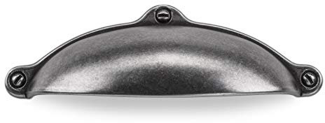 SOTECH poignée coquille Erika aspect argent vieilli BA 64 mm poignée coquille poignée de commode poignée de meuble