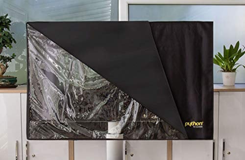 Python TV-Cover - 55 bis 58 Zoll - wetterfeste Schutzhülle für TV / Fernseher und Monitor | Indoor/Outdoor | 132x84 cm - schwarz