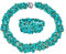 Bling Jewelry Ampio Cluster Stabilizzato Turchese Chips Bib Dichiarazione Collare Collana Braccialetto Elastico Per Le Donne Set Di Gioielli