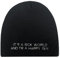 Fan-O-Menal Beanie-Mütze mit Einstickung - IT S A Sick World and I M A Happy Guy - 54519 schwarz