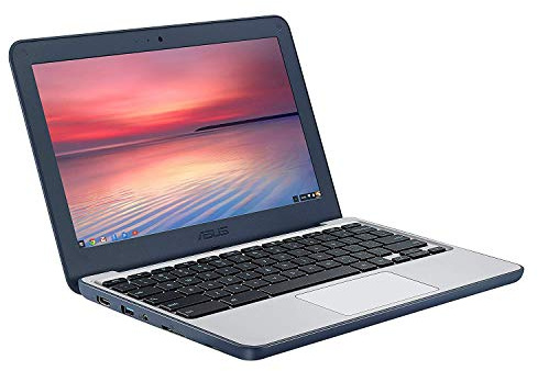 ASUS Chromebook C202SA-YS04 11.6 Ruggedized and Water Resistant Design with 180 Degree Hinge (Intel Celeron 4GB RAM, 32GB eMMC, Dark Blue)