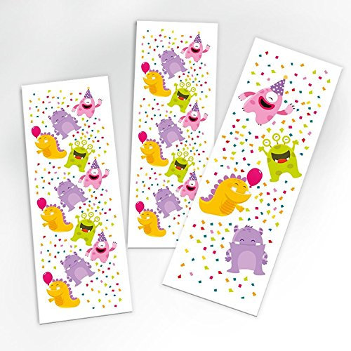 12 Lesezeichen lustige Monster Mitgebsel für Geburtstag/Kindergeburtstag/Gastgeschenk für Kinder Jungen Mädchen Hochzeit Taufe