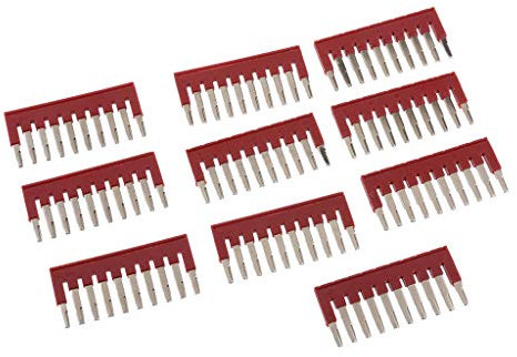 Tenlacum - Morsettiera a pressione con connettore, Morsetto Elettrico per guida DIN, 10 pezzi