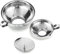 Delove Canning Funnel Set for Wide & Regular Mason Jars - Stainless Steel, 3 Pack (Small & Large)