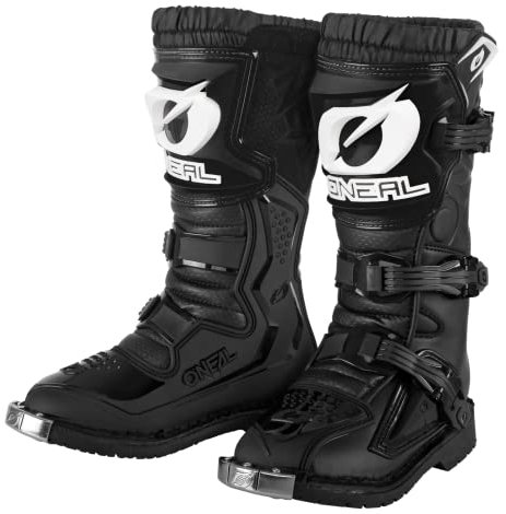O'NEAL | Stivali Motocross | Bambini | Enduro Motorcycle | Comfort grazie a Air-Mesh-Insole, quattro fibbie, materiale sintetico di alta qualità | Stivali Rider Pro Youth | Nero | Taglia 12/31