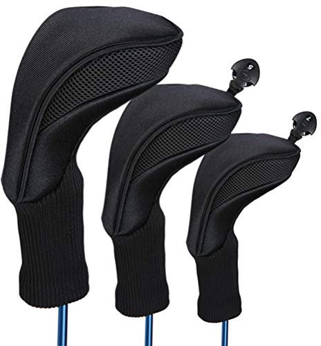 Prevessel Golfschlägerhauben 3-teiliges Set Golfschlägerhauben aus Holz, 1, 3, 5, Fairway-Hölzer, Schlägerhauben Golfschläger, passend alle Fairway- und Driver Schläger.