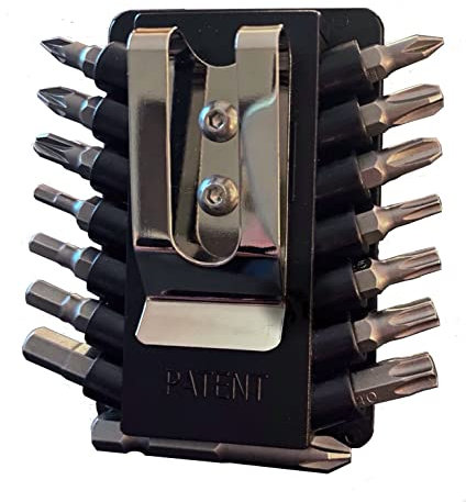 MagClip Magnetischer Bithalter mit 14 tlg. Bitsatz | starker Neodym Magnet | hält kleine Werkzeuge | saugt Schrauben, Nägel und Muttern vom Boden