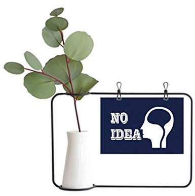 OFFbb-USA Brain Blank No Idea Metall-Bilderrahmen Keramik Vase Dekor