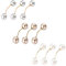 CAREOR 9 PCS Fashion Pearl Brosche Sicherheitsnadeln Tops Dekoration für Frauen Mädchen Home (B)