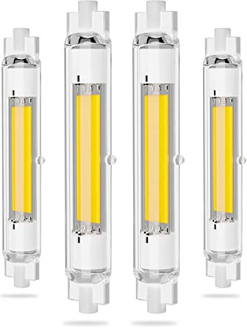 LPG Ampoule LED R7S 118mm 40W Dimmable, Blanc Froid 6000K, CRI 80+, Équivalent Lampe Halogène J118 400W, Angle de Faisceau 360°, 3000LM Ampoule 118mm R7S COB LED Lampe pour Applique Murale Lampadaire