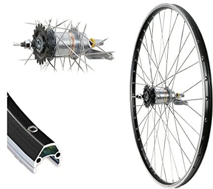 28 Zoll Hinterrad Alu Cut19 schwarz Hohlkammerfelge 622-19 Shimano Nexus 3 Gang Rücktritt Bremse NIRO-Speichen