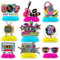 KILLIAN'S Store 80's Party Table Decorations, 1980s Theme Honeycomb Centerpieces, 80s Disco Rock Hippie Honeycomb Table Topper for Retro Party Supplies