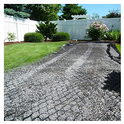 Kiesgitter Boden-Geo-Gitter für Erosionsschutz/Stützmauer – Auffahrt im Freien, durchlässiger Kies-Granit-Stabilisator, 5/7/10 cm hoch, 2m 3m 4m 5m 6m breit ( Color : 3/7.5cm High , Size : 1x1 m (3.3