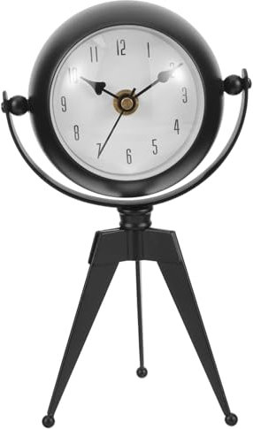 Cabilock Cadeaux Pratiques Gadgets D'Artisanat Articles D'Artisanat Horloge d'art en Fer Horloge Trépied Horloge sans Batterie Horloge sans Ornements De Bureau Cheminée Artisanat