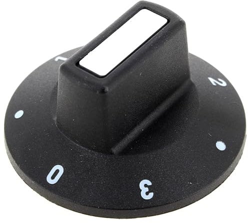 Bouton noir 0 a 3 12h, 0000524051 pour Table de cuisson