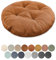 Lsjoaw Sitzkissen Rund 30cm Dicke 6cm 1 Stück Bodenkissen Rund Sitzpolster Stuhlauflage Sitzpolster Stuhlkissen Polster Auflage für Wohnzimmer Büro Konferenzraum Cordstoff （Dunkelorange）