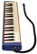 37 Tasten Melodica Air Piano Tasteninstrument mit Doppelten Weichen Röhren und 2 Mundstücken, Kommt mit Tragetasche