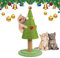 Sionhiuo Arbre à chat pour arbre de Noël, griffoir pour chat de dessin animé, ornements esthétiques en sisal naturel pour chatons et chats domestiques