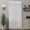 Ateasierlife Rideau de porte - Moustiquaire à ficelles - Rideaux de fenêtre et de portes avec perles - Séparateur de pièce, cuisine et extérieur - Blanc - 100 x 280 cm