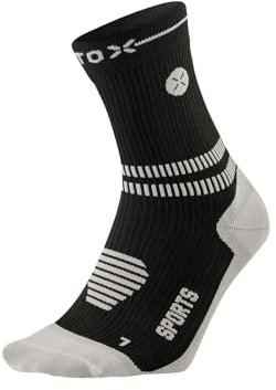 STOX Energy Socks, Sportsocken Damen, Kompressionklasse 23-32 mmHg, Gepolstertes Fußbett, Kompressionsstrümpfe, Sport Kompressionssocken, Stützstrümpfe, Thrombosestrümpfe, Kompression, Kurze Socken