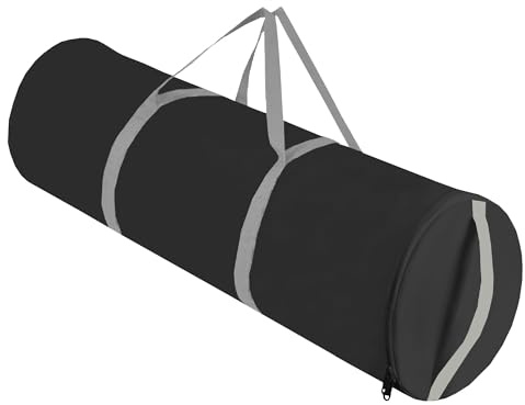 Geschenkpapier Organizer 1 Stück, 600D Aufbewahrung für Geschenkpapier im Weihnachtsmotiv | Ideal für 25 Rollen | Stabiler Reißverschluss | 105 x Ø28cm | Schwarz